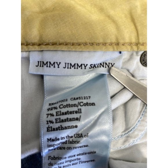 Paige Denim Co Jeans Womens Jimmy Jimmy Skinny Stretch Whiskered Blue Size 28 - Picture 4 of 8